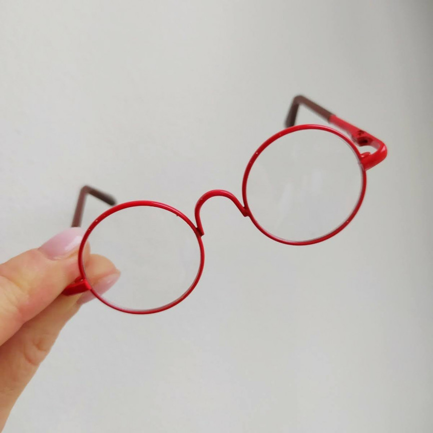Okulary dla lalek i misiów- czerwone