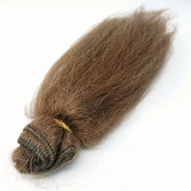 Włosy moherowe dla lalek 5cm - BRĄZOWE