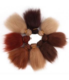 Włosy moherowe dla lalek 15cm - rożne kolory