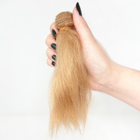 Włosy moherowe dla lalek 15cm - BLOND ciemniejszy